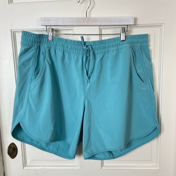 Columbia Dry Fit Teal Drawstring Shorts - Picture 1 of 4